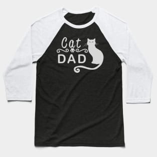 Cat Dad Baseball T-Shirt